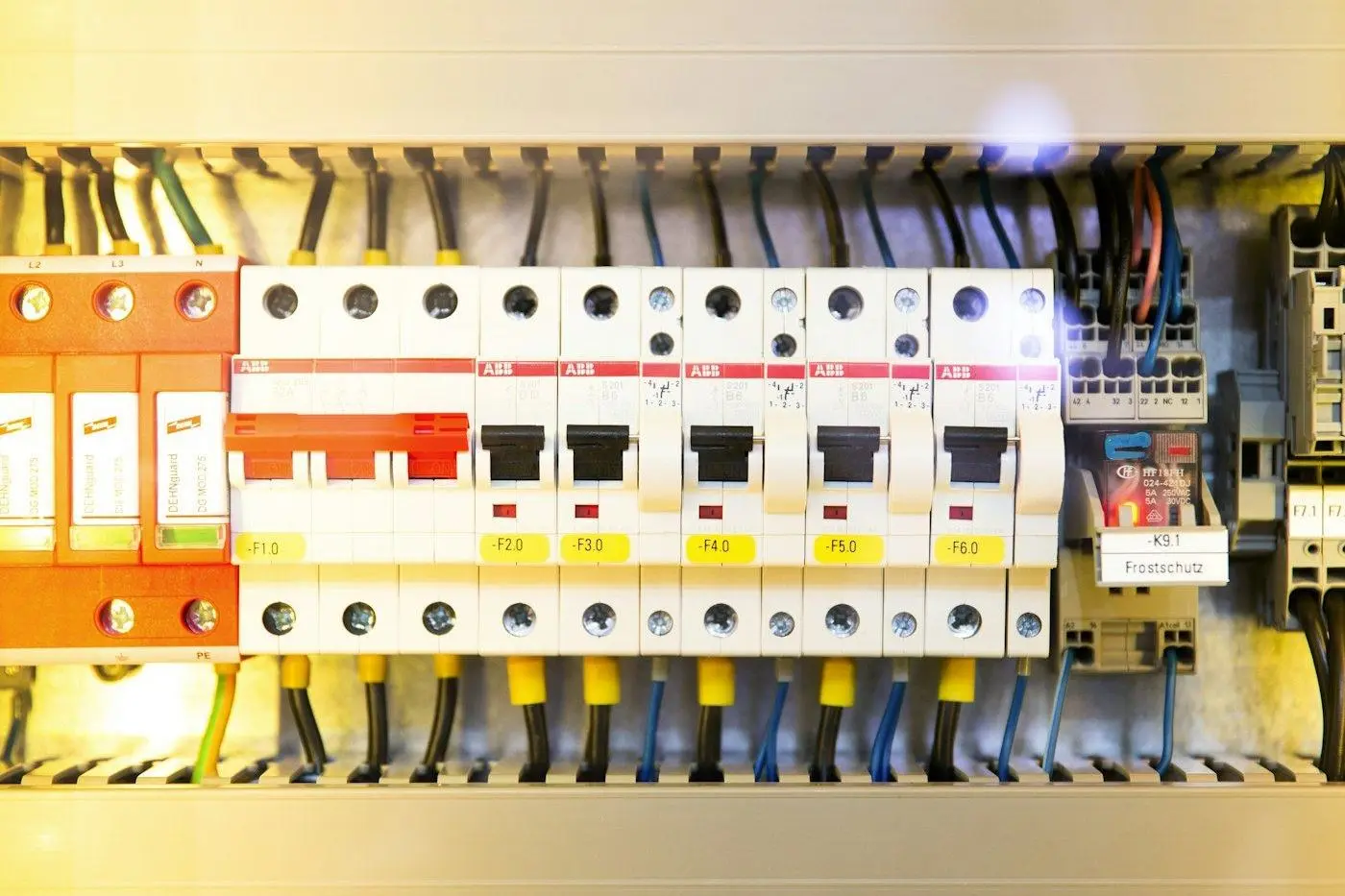 Cuadro eléctrico de una vivienda con diferencial y automáticos